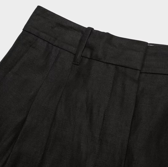 Winifred Effortless Pants - Black Linen - Picture 2 of 9